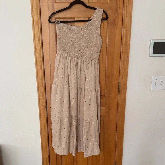 Pinkblush One-Shoulder Beige Dress - Picture 4 of 4